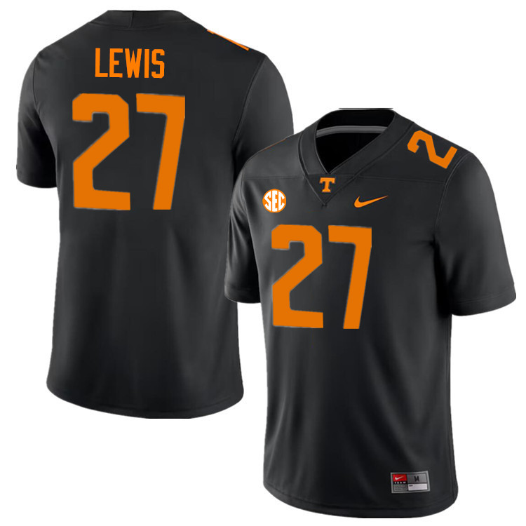 Peyton Lewis Tennessee Jersey,Tennessee Volunteers #27 Peyton Lewis College Jersey,Uniforms-Black